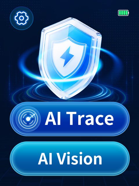 Domovik home screen with AI Trace and AI Vision buttons